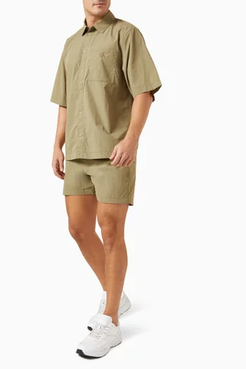 Monogram Double Waistband Swim Shorts in Nylon