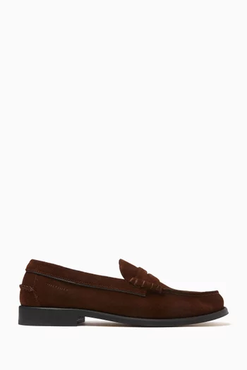 Logo-embossed Loafers in Suede