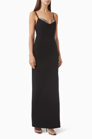 Ponte Embellished-cup Gown