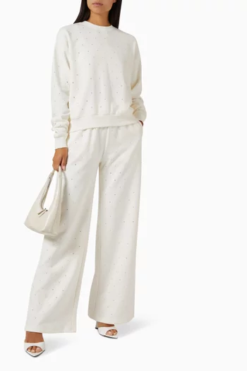 Crystal-embellished Wide-leg Sweatpants