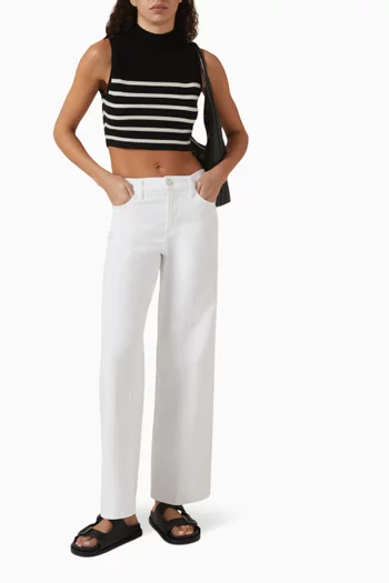 Crop Mockneck Top in Cashmere