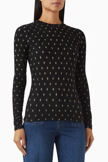 Dotted Top in Stretch Mesh