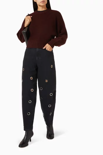 The Narrow Grommet Jeans in Organic Cotton Denim