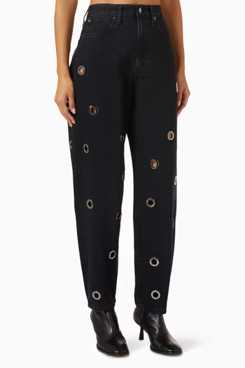 The Narrow Grommet Jeans in Organic Cotton Denim