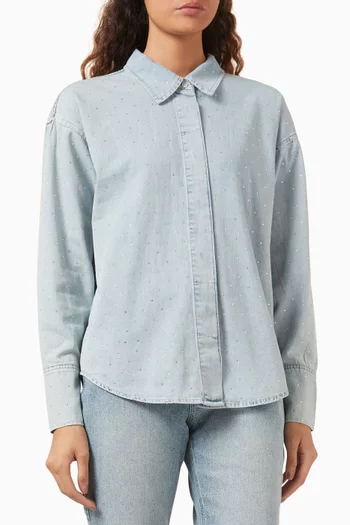 Crystal-embellished Shirt in Denim