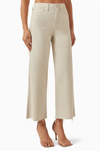 Good Waist Palazzo Cropped Pants in Stretch-denim