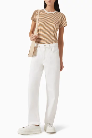 Baby Striped T-shirt in Linen