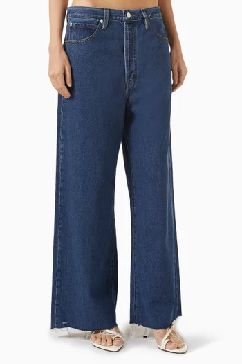 Le Low Baggy Wide-leg Jeans in Denim