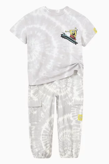 x SpongeBob Tie-dye Sweatpants in Cotton
