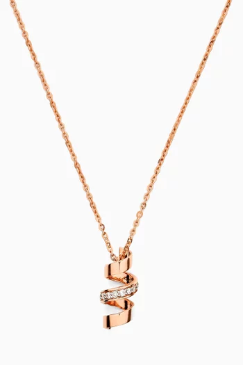 Cotillons Twist Diamond Necklace in 18kt Rose Gold