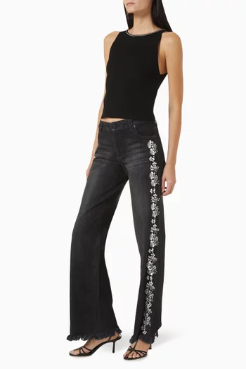 Roxie Embellished Jeans in Denim