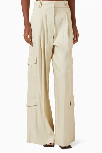 Kasbah Slouch Cargo Pants in Linen Blend