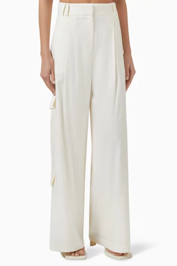 Kasbah Slouch Cargo Pants in Linen Blend