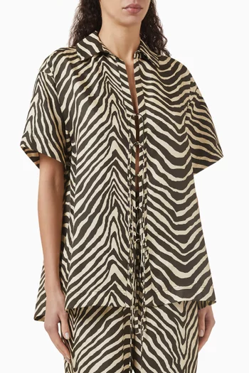 Sana Zebra Shirt in Silk