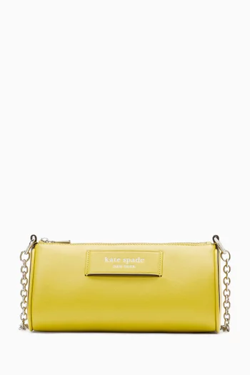 Label Pochette Bag in Leather