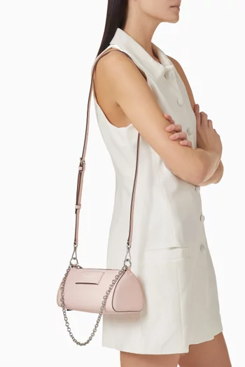 Label Pochette Bag in Leather
