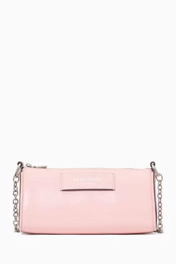 Label Pochette Bag in Leather