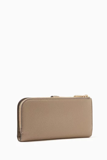Deco Zip Slim Wallet in Leather