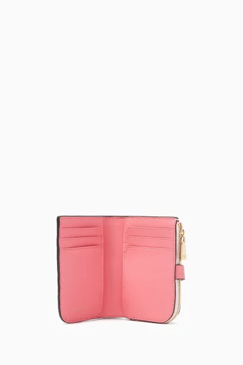 Small Deco Compact Wallet in Leather