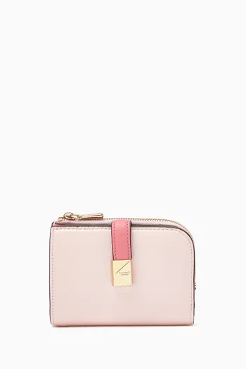Small Deco Compact Wallet in Leather