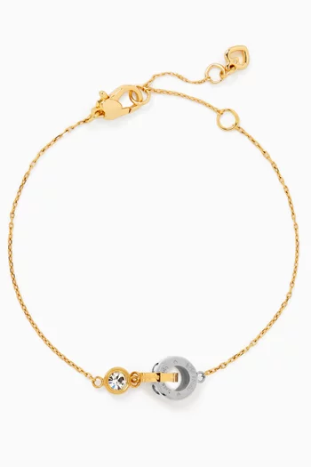 Set In Stone Interlink Bracelet in Gold-plated Metal