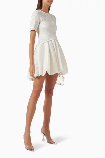 Kenz Knit Ruffle Mini Dress