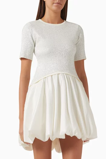 Kenz Knit Ruffle Mini Dress