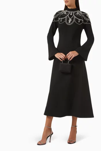 Odetta Embellished Midi Dress