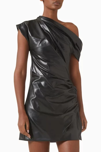 Nordi Mini Dress in Faux Leather