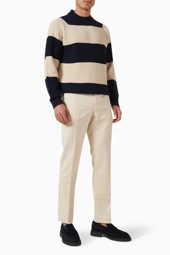 Smart Casual Rugby Sweater in Wool-blend
