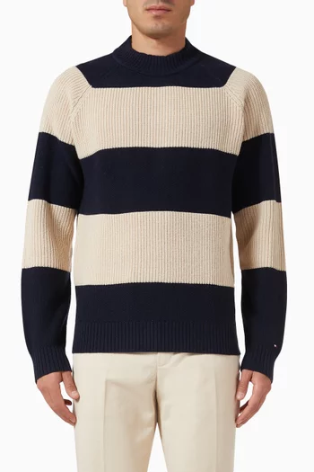 Smart Casual Rugby Sweater in Wool-blend