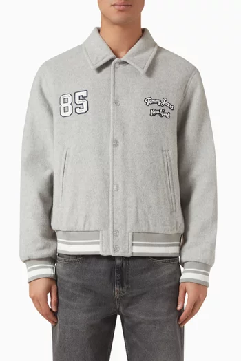 Varsity Jacket in Wool Blend