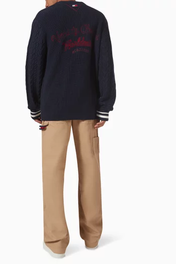 Varsity Knitted Cardigan