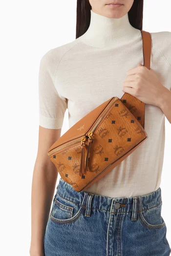 Diamond Belt Bag in Visetos Coated Canvas