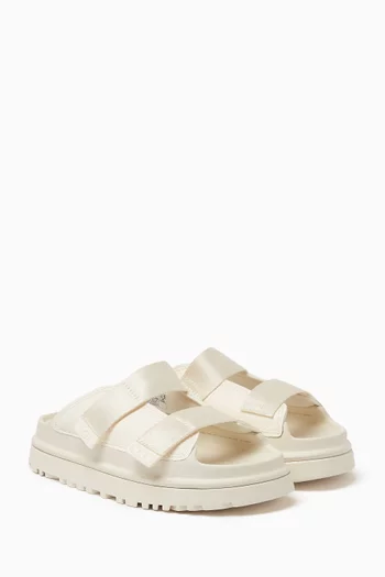 Golden Glow Slide Sandals in Textile & TPU