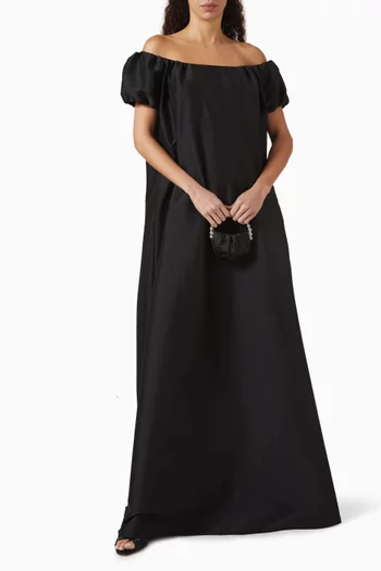 Rianna Off-shoulder Dress in Taffeta