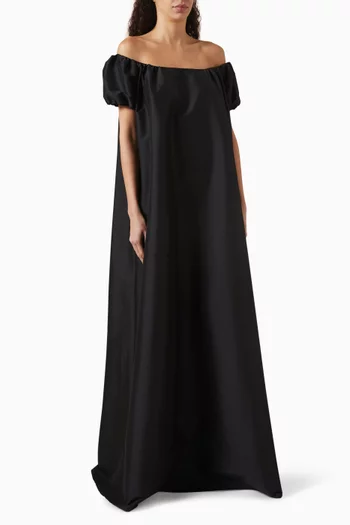 Rianna Off-shoulder Dress in Taffeta