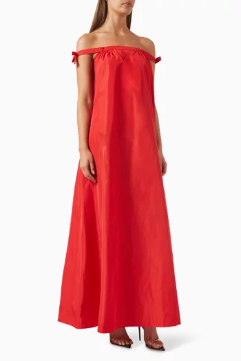Brigitte Maxi Dress in Taffeta