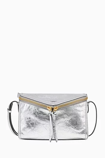 Diamond Shoulder Bag in Metallic Leather
