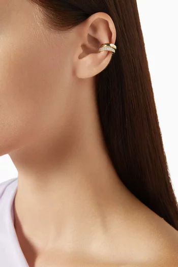 Pavé Ford Ear Cuffs in 14kt Gold Vermeil