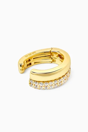 Pavé Ford Ear Cuffs in 14kt Gold Vermeil