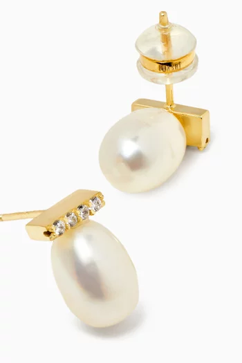 Baby Giselle Pavé Earrings in 14kt Gold Vermeil