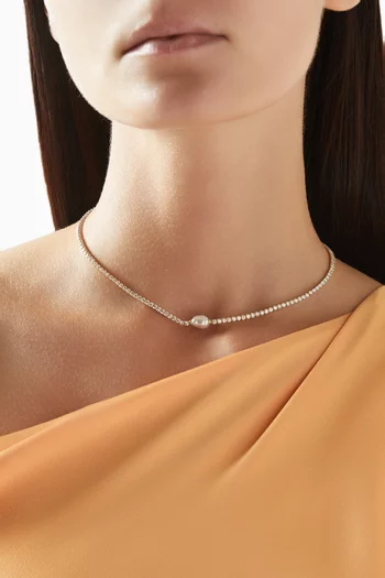 Cleo Tennis Necklace in 14kt Gold Vermeil
