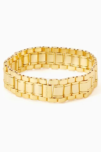 Checker Bracelet in 14kt Gold Vermeil