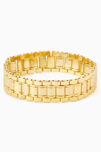 Checker Bracelet in 14kt Gold Vermeil