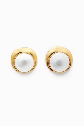 Bhodi Stud Earrings in 14kt Gold Vermeil