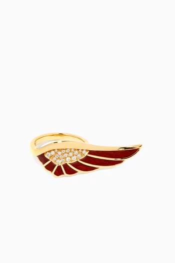 Wings Reflection Ring 18kt Yellow Gold