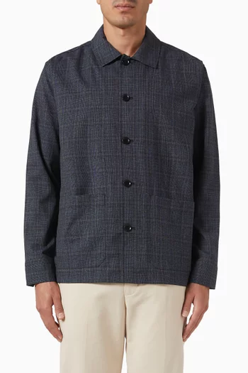 Checked Overshirt in Wool