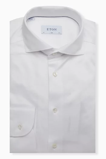 Knitted Shirt in Filo di Scotia Jacquard