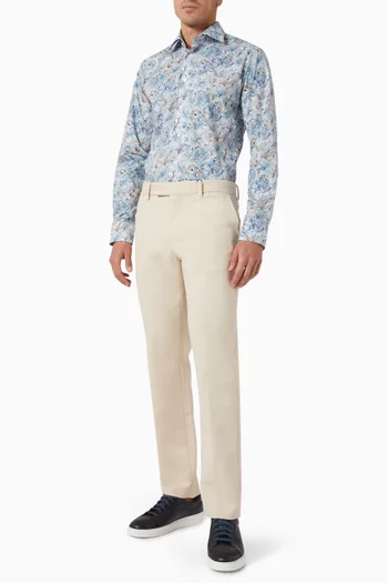 Floral-print Shirt in Signature Fine Twill